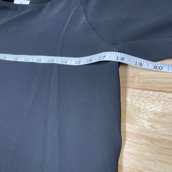 Amanda Uprichard NWT Genesee Black Mini Dress Size S Gold Buttons Slit Sleeve - Picture 7 of 9